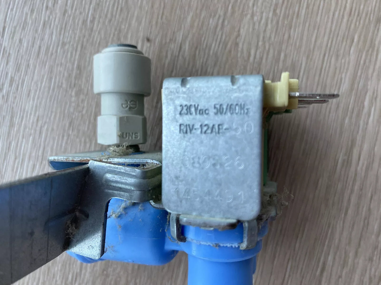 1451054 1454491 Westinghouse fridge solenoid dual push fit water valve WSE6070 WSE6970